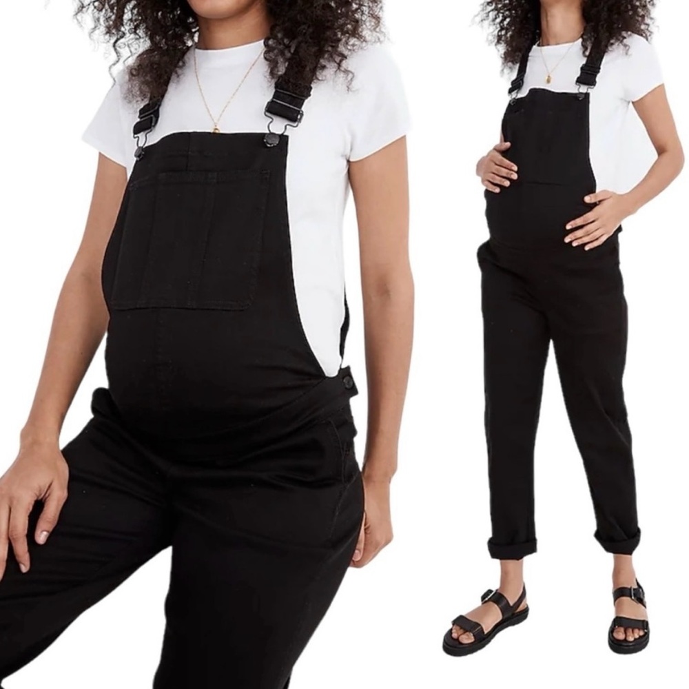 MADEWELL Maternity Straight-Leg Overalls in Carbondale Wash AA902